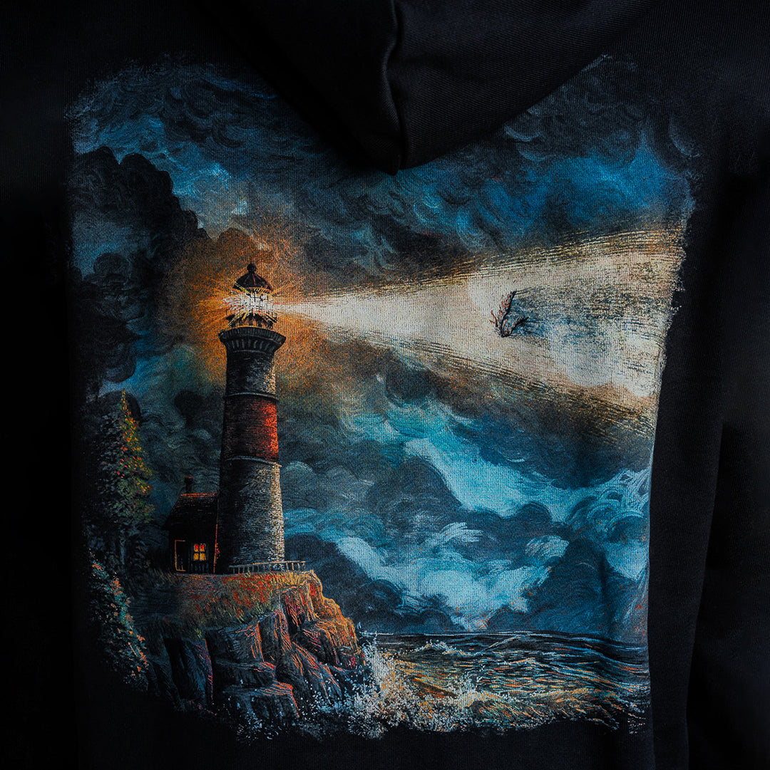 Lighthouse & Dangerous Devils Hoodie - Black